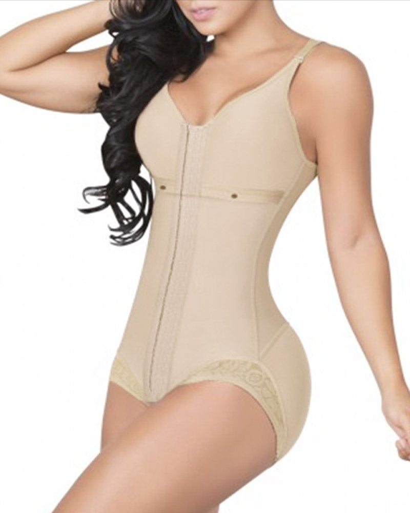 Bodysuit with Corset Bra Shapewear Waist Slimming Girdles High Compression Garments Bodysuit