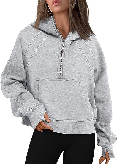Zipper Hoodies Sweatshirts With Pocket Loose Sport Tops Long Sleeve Pullover Sweaters Fall Outfits Clothing