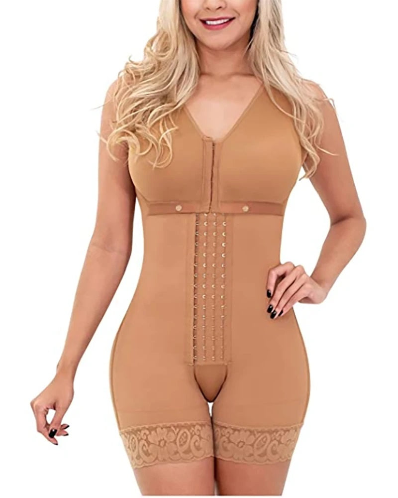 Tummy Control Shapewear High Compression Faja Bodysuit Postpartum Open Bust Bodysuit Bodysuit