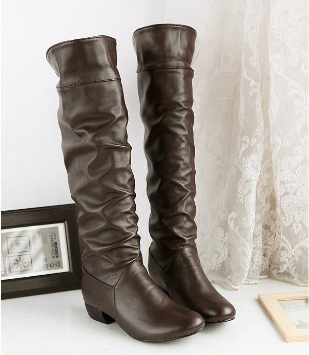 Boots, winter, short and white, brown, black, high boots, ladies' boots.