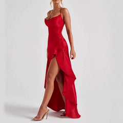 Backless Dress Split Suspender Maxi Dresses Clothing