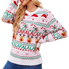 Pink Sweet Knitted Sweater And Winter