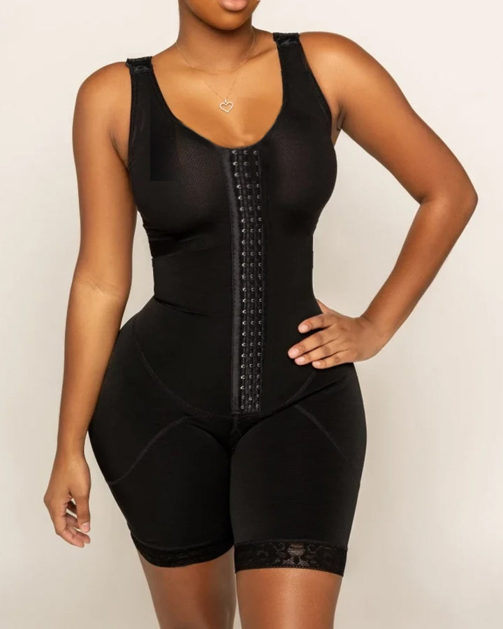Breast Lifting Bodysuit Gusset Opening with Hooks Seamless postpartum underwear fitness Body Shaper