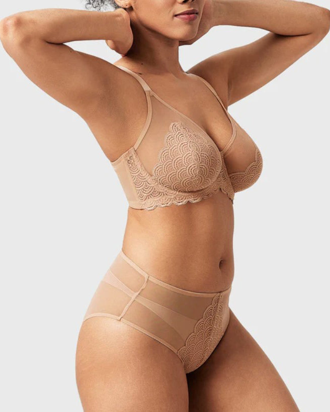 Lace Sheer Mesh Bra