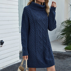 Loose sweater knitted dress