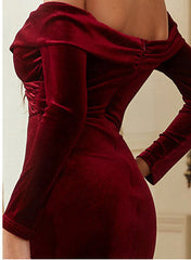 Velvet Elegant Bridesmaid Dress