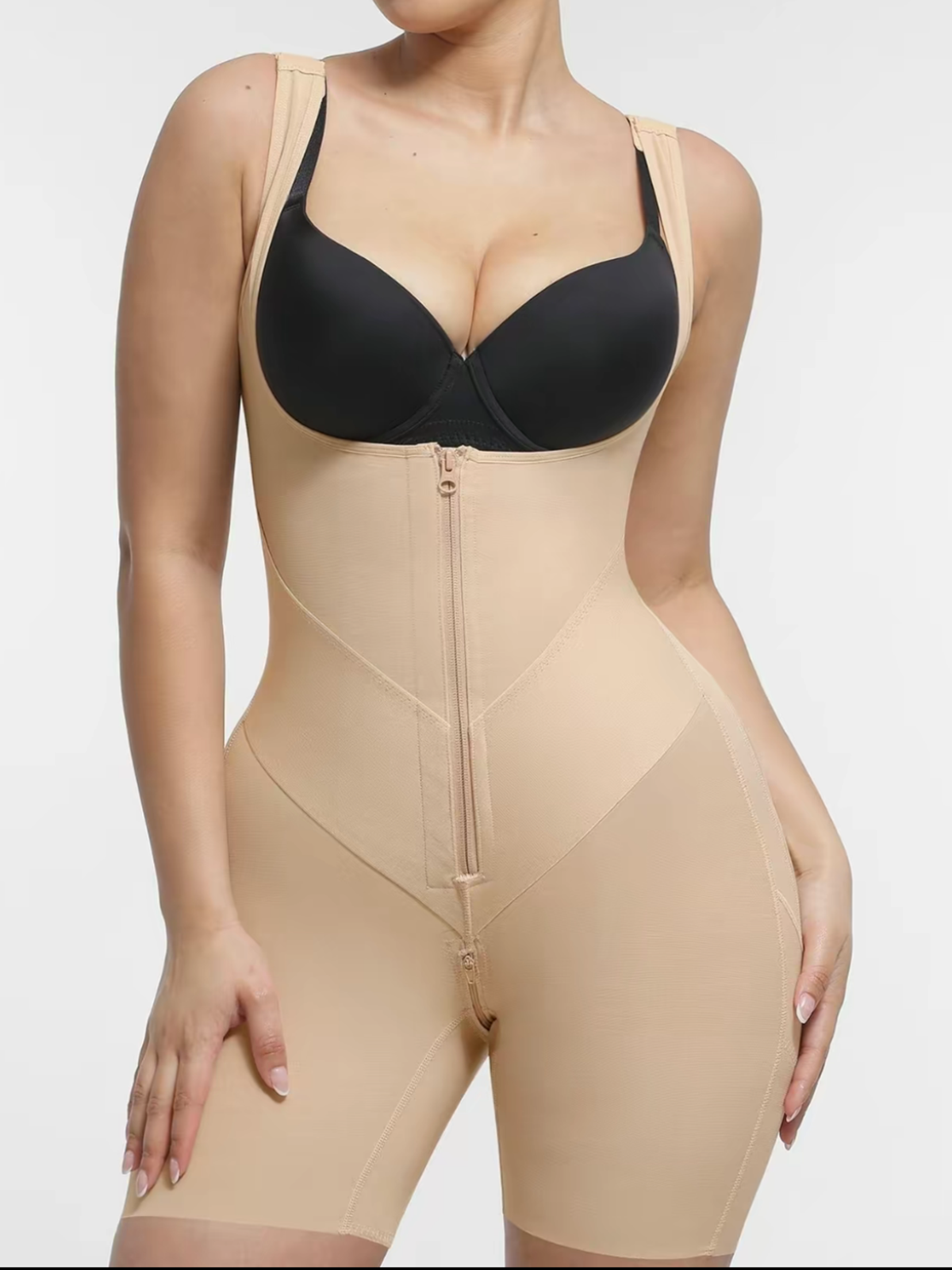 U Shaped Front Tummy Control Postpartum Shaper High Back Coverage Butt Lifting Bodysuit