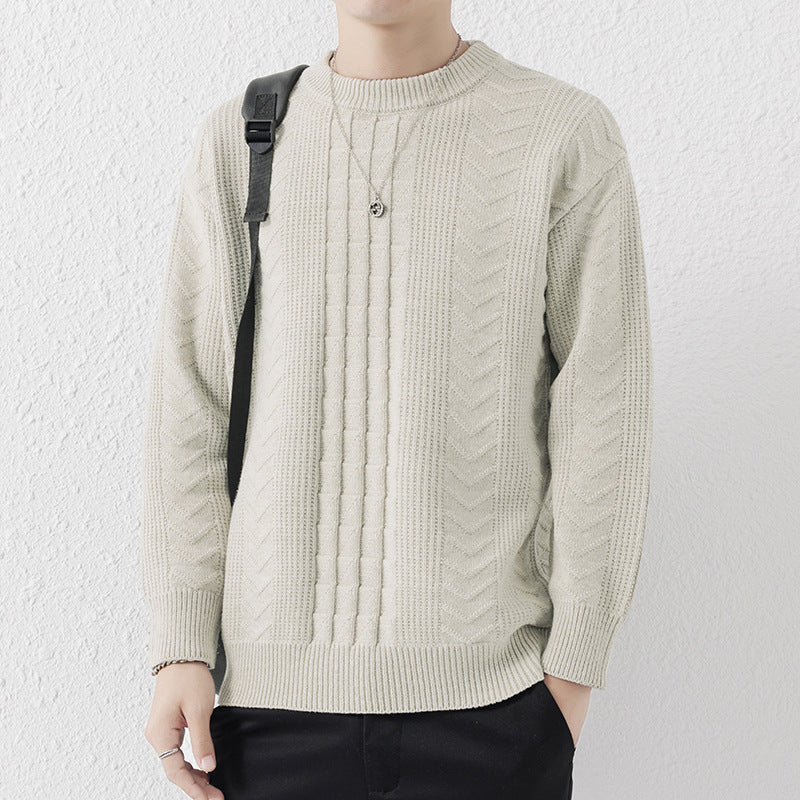 Men's Round Neck Knitted Sweater