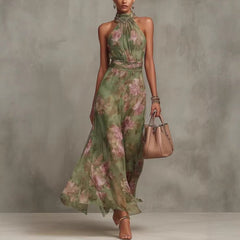 Resort-style Waist-cinching Figure-flattering Dress