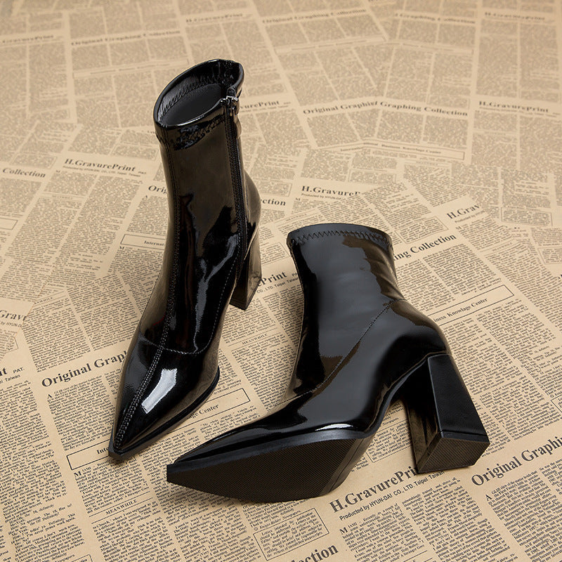 And White Skinny Boots Boots