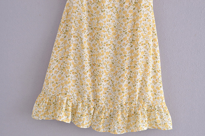 French Vintage Floral Printed Dress â€?Romantic Retro Elegance