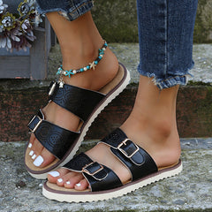 Slippers Adjustable Buckle Sandals Hollow Out Shoes Girl