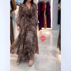 Womens Loose-Fit Slimming Long-Sleeve Dress
