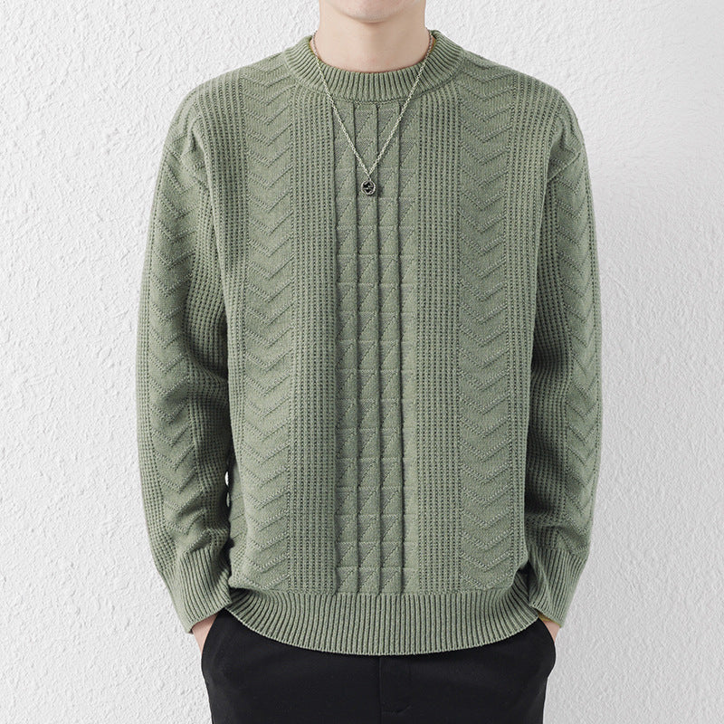 Men's Round Neck Knitted Sweater