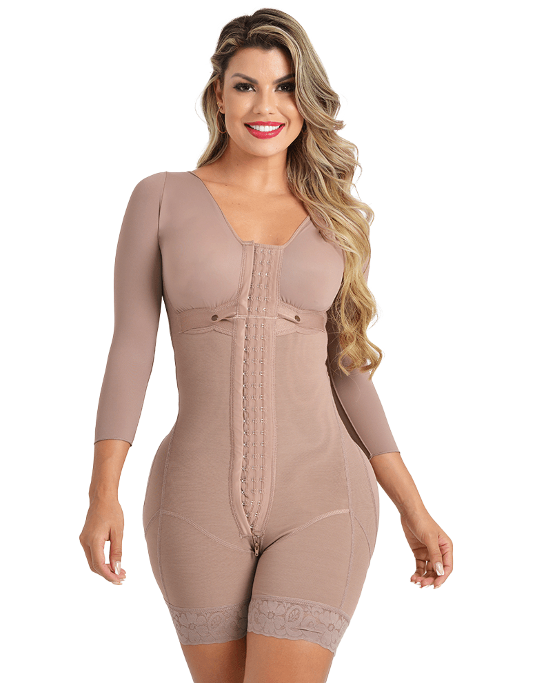 Fajas Colombianas Full Body Shaper Tummy Control Stage 2 Faja Shapewear for Long Sleeves