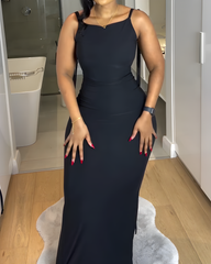 Fashionable Slim Slip Maxi Dress