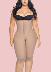 Knee Length Underbust Body Shaper Fajas For Postpartum Girdle Body Shaper