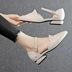 Coarse Heel Sandals Buckle Large