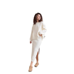 Knitted Overskirt Suit Sweater Split Hip Skirt Elegant