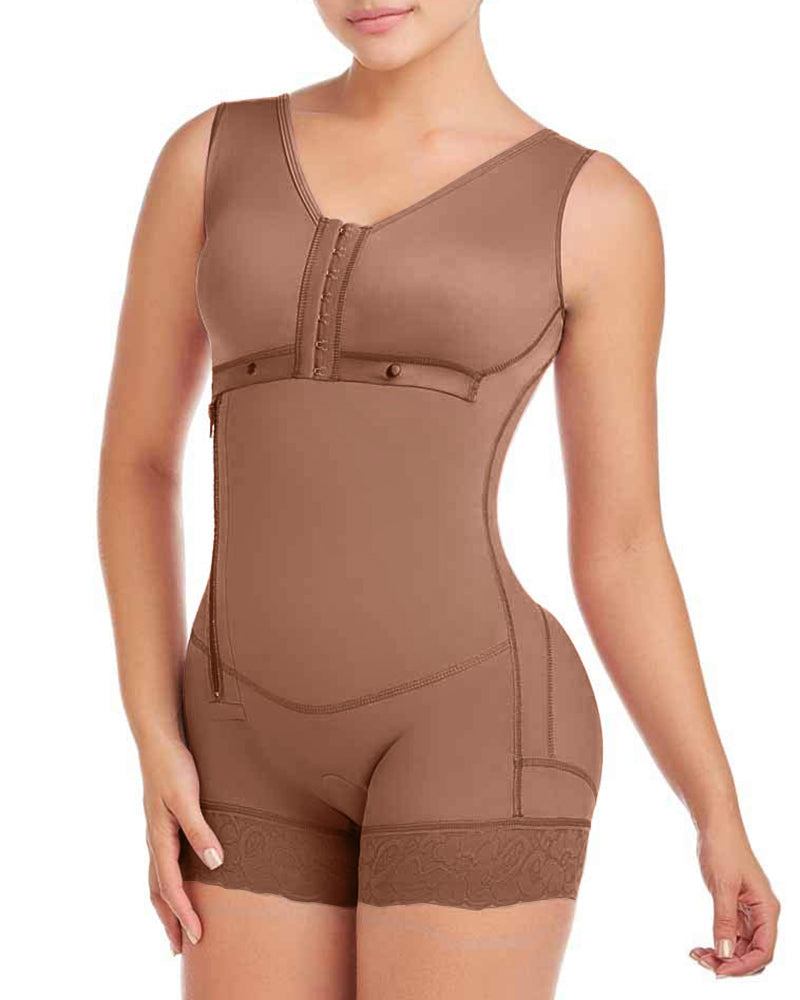 Bodysuit Bodyshaper For  Tummy Control Side Zipper Adjustable Breast Support Shaperwear