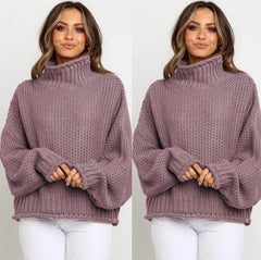 Fall Pullover High-neck Loose-fitting Sweater