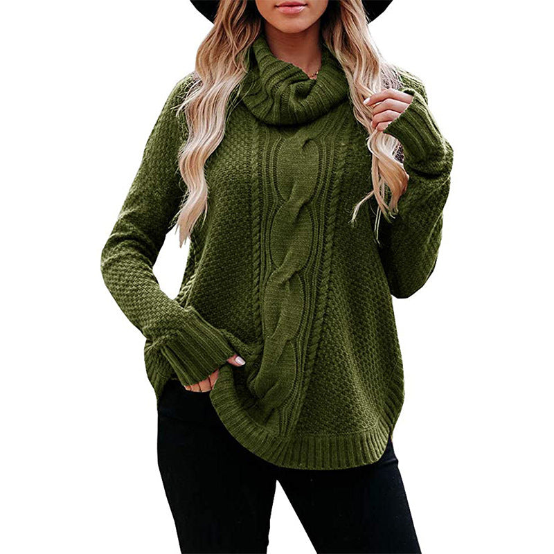 High collar sweater sweater
