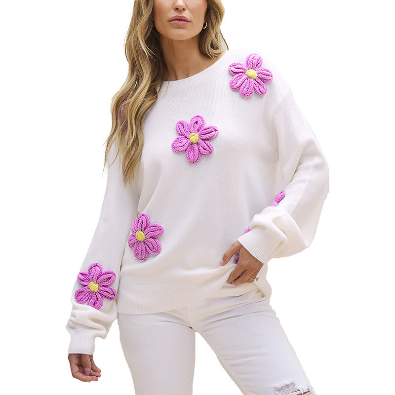 Knitted Round Neck Pullover Sweater