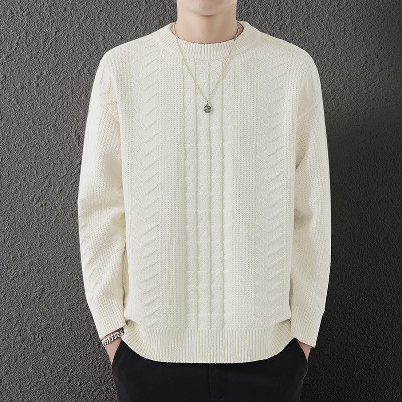 Men's Round Neck Knitted Sweater