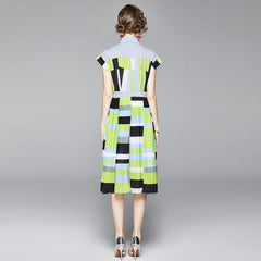 Panel pleated dress