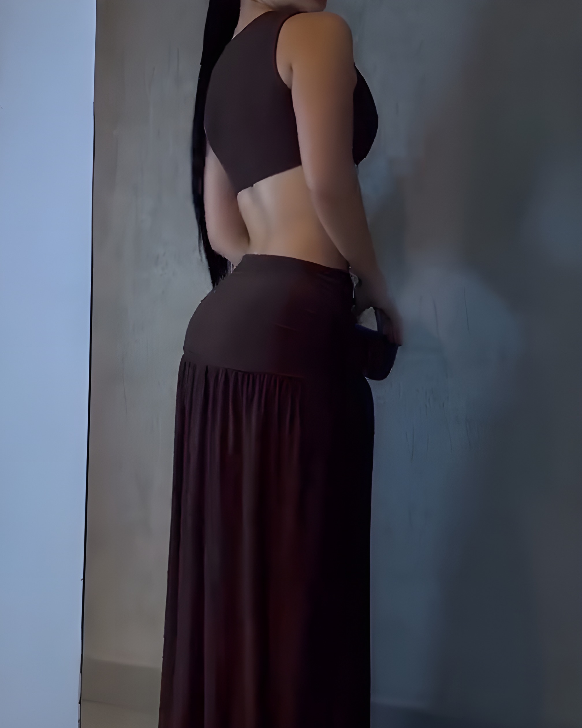 Sleeveless Backless Slit Dress