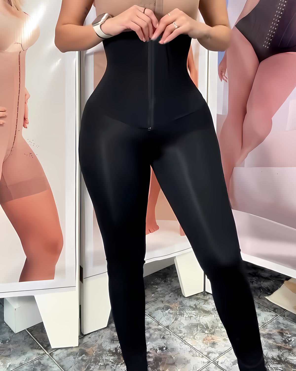 Front Zip Tummy Sculpting Shaping Pants