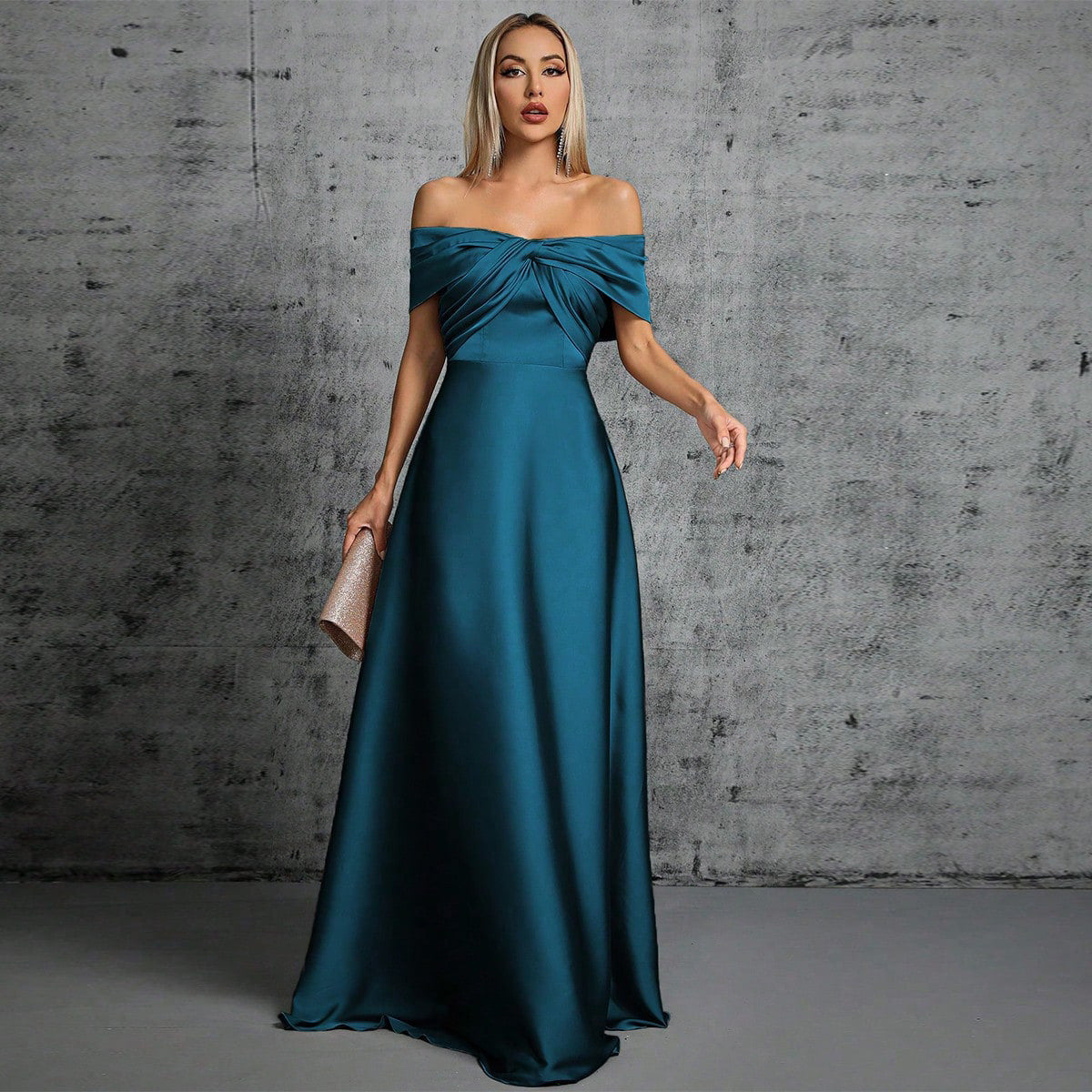 Off-shoulder Cocktail Party Christmas Party Bottoming Dress