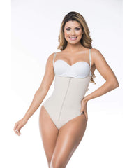 Shapewear Bodysuit Adjustable Shoulder Straps Zipper Control Body Shaper Fajas