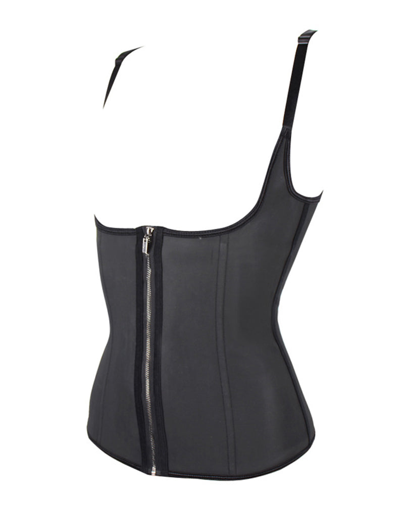 Waist Trainer Corset Vest Steel Boned Tummy Control Neoprene Shaper Tank Top With Adjustable Straps