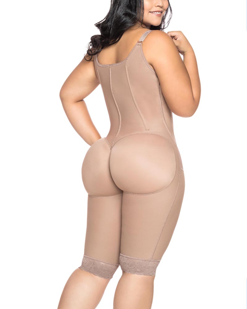 Knee Length Underbust Body Shaper Fajas For Postpartum Girdle Body Shaper