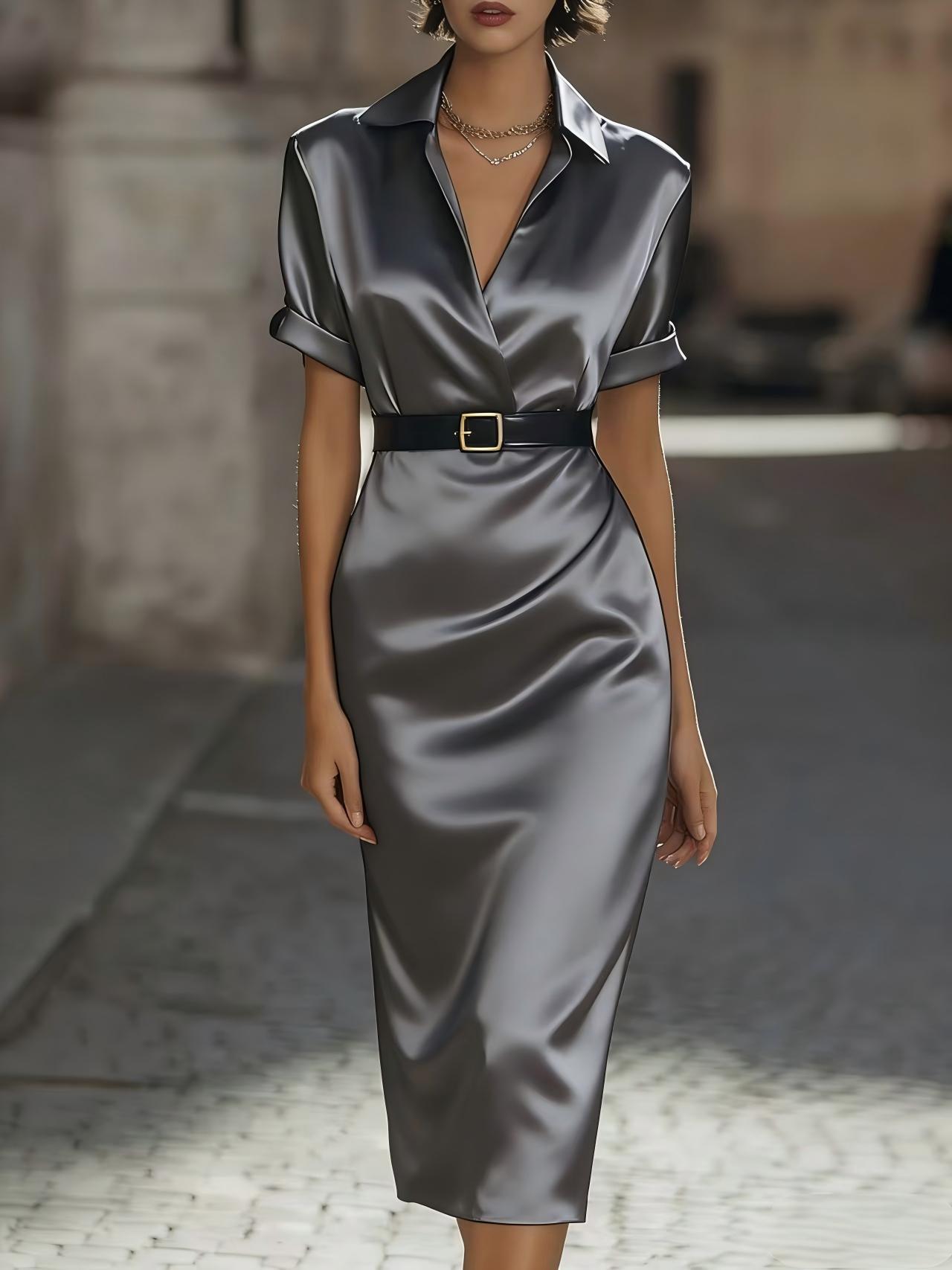 Slim-fit Waist-cinching Dress