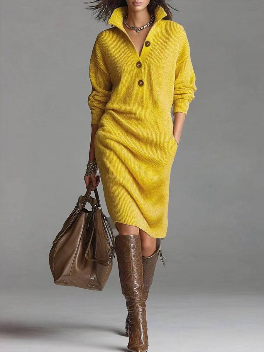 And Lazy Style Overknee Sweater Dress