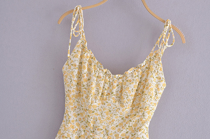 French Vintage Floral Printed Dress â€?Romantic Retro Elegance
