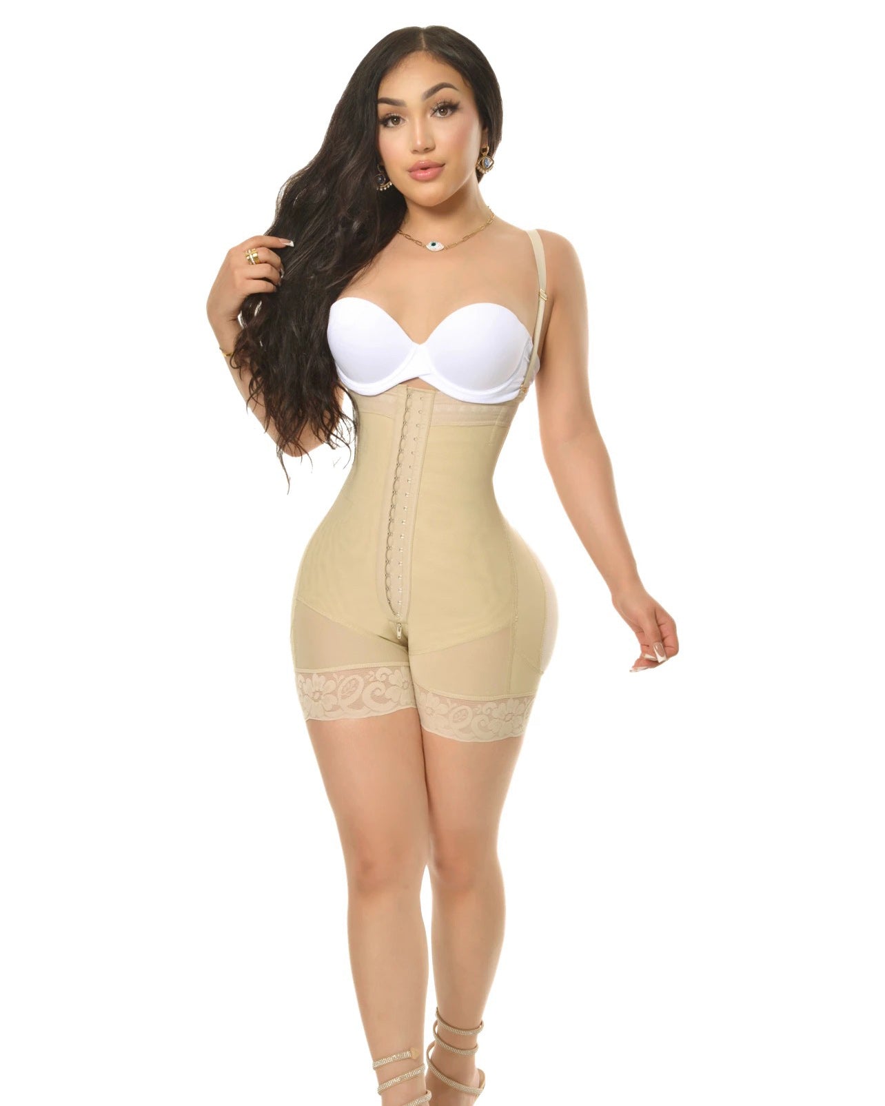 2230 Fajas Tummy Control Body Shaper Open Crotch Butt Lifting Shapewear with Hooks