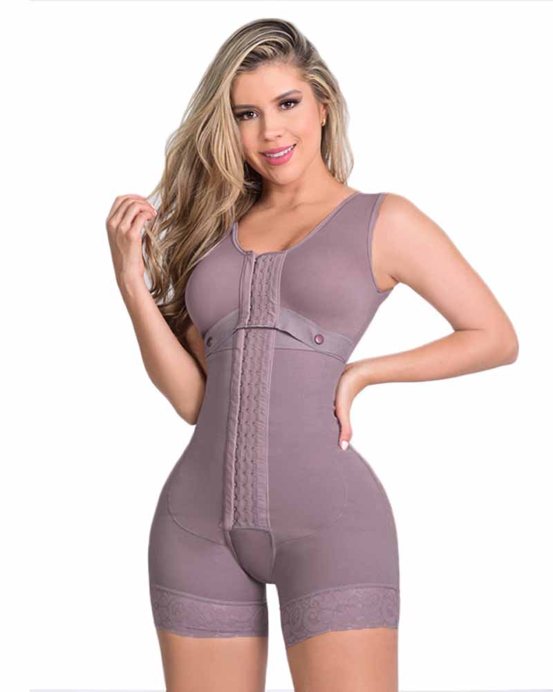 High Compression Hook Closure Adjustable Bra Slimming Bodysuit
