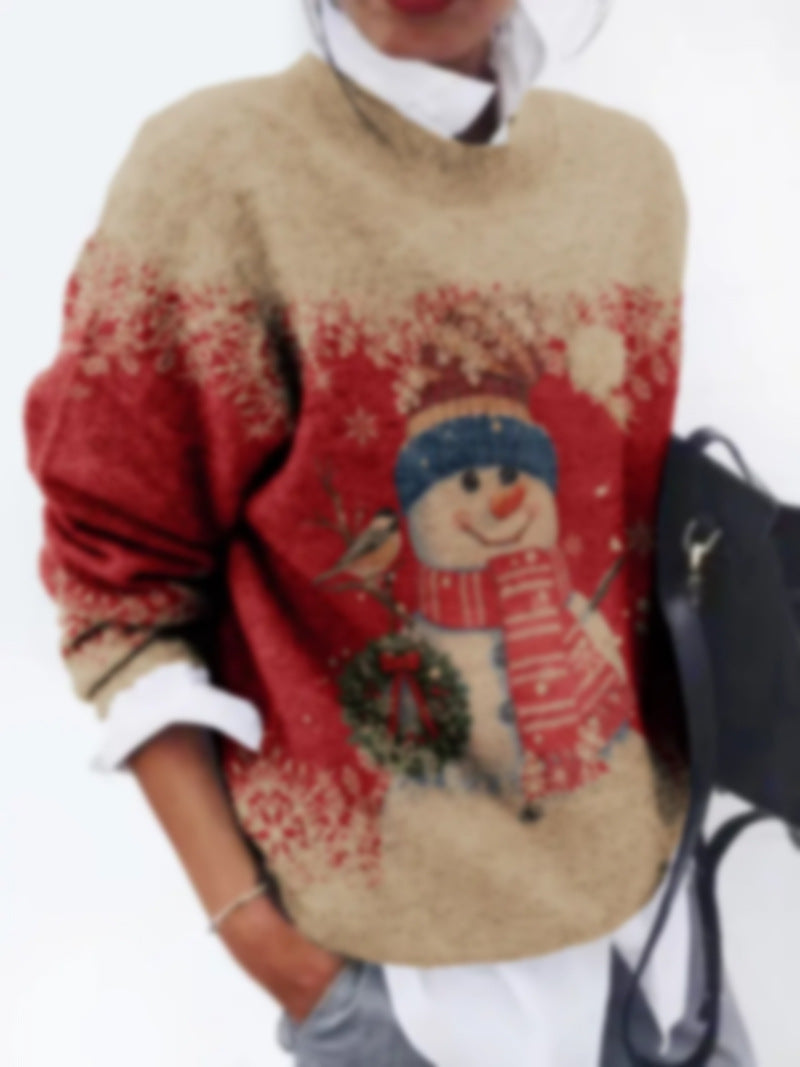 Christmas Crew Neck Casual Sweater