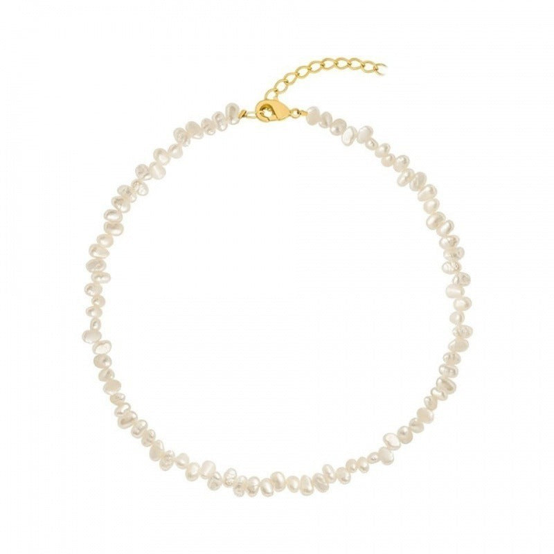 Pearl Necklaces For Chunky Pearl Choker Necklaces Baroque Pearl Necklace Dainty White Pearl Beaded Necklace Vintage Pearl Charm Choker Necklace Birthday Wedding Jewelry For Women