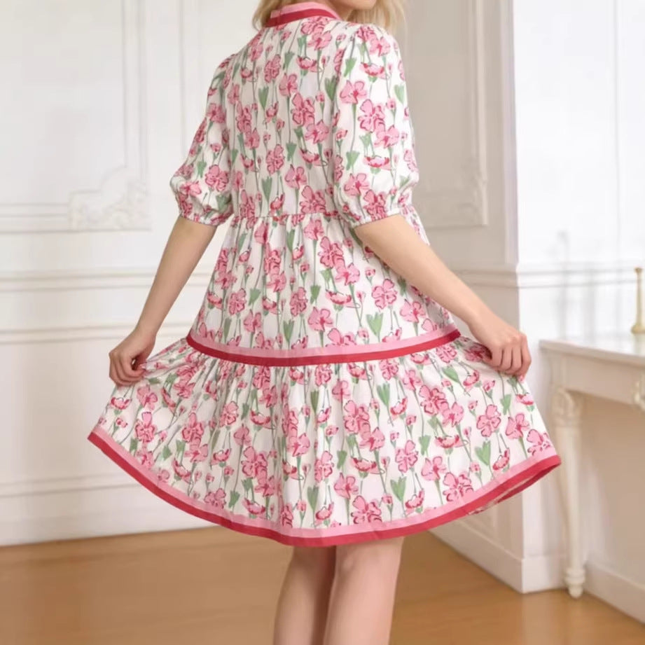 Casual Long Loose-fit Retro Princess Dress