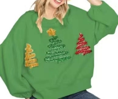 Christmas Tree Casual Pullover Long Sleeve Sweater