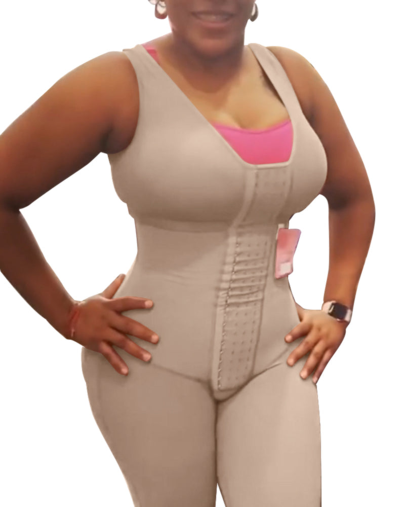 Shapewear For Tummy Control HOOK AND EYE CLOSURE Adjustable Breast Support Bodysuit Bodyshaper