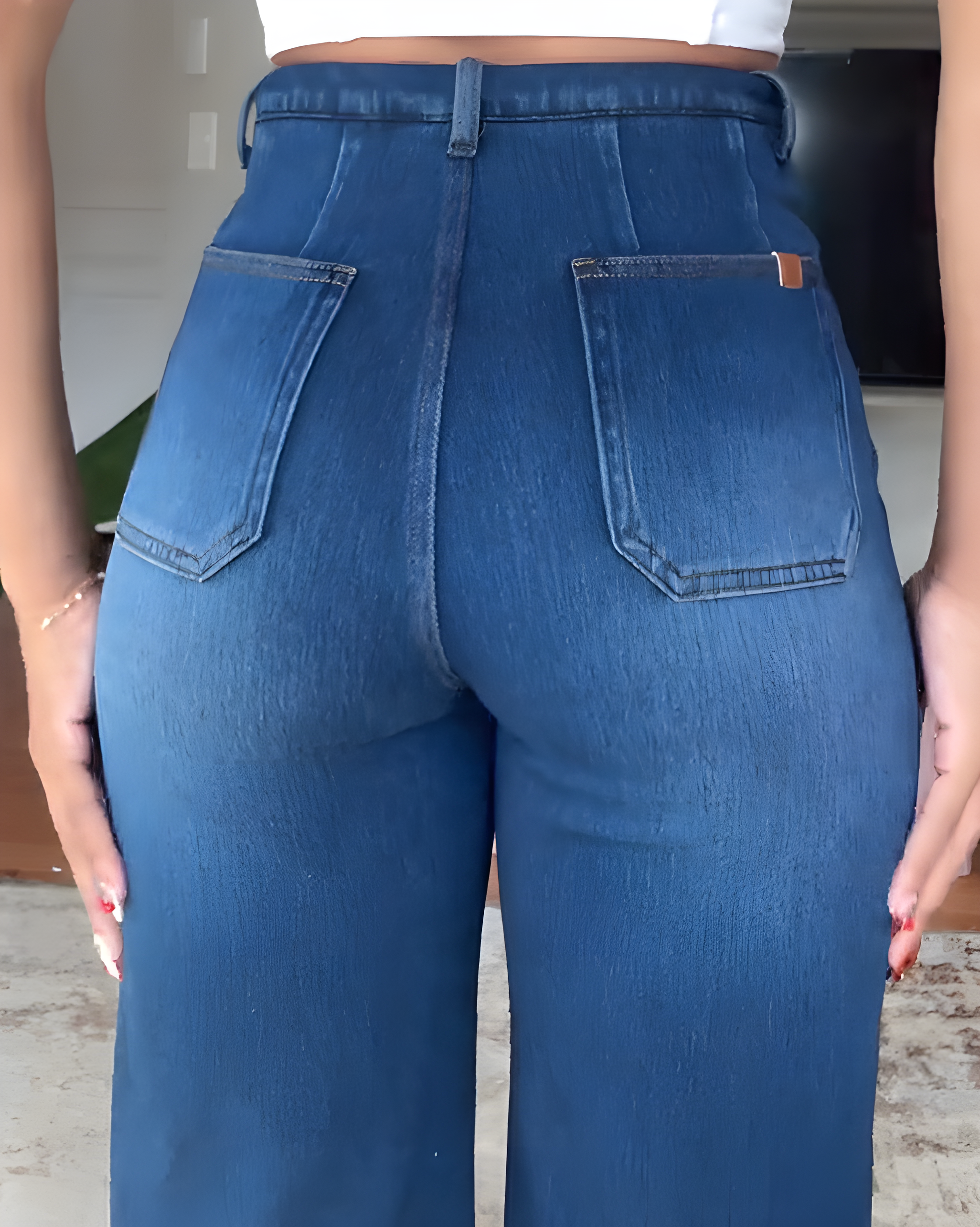 High-Elastic High-Waist Wide-Leg Pants
