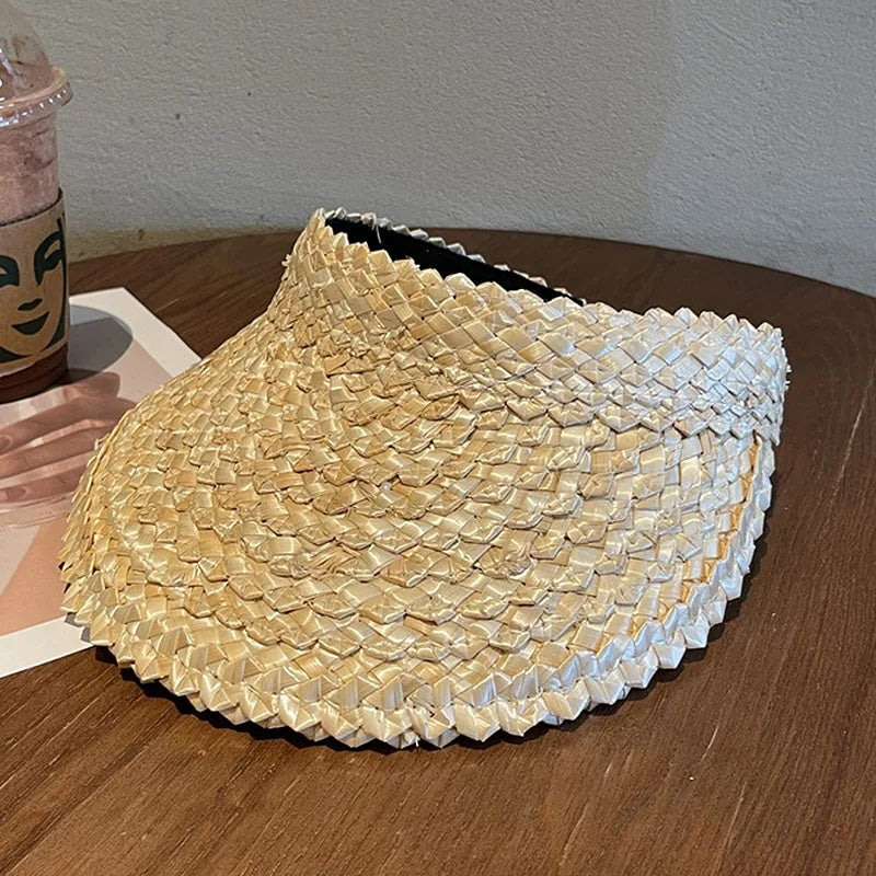 Tess Straw Sun Visor Hat
