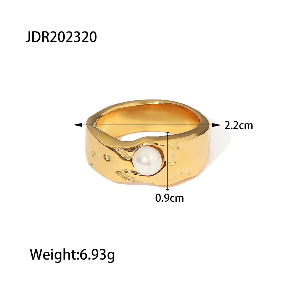Fresh Water Pearl Inlay Vintage Ring