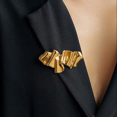 Addison Abstract Wavy Sculptural Brooch