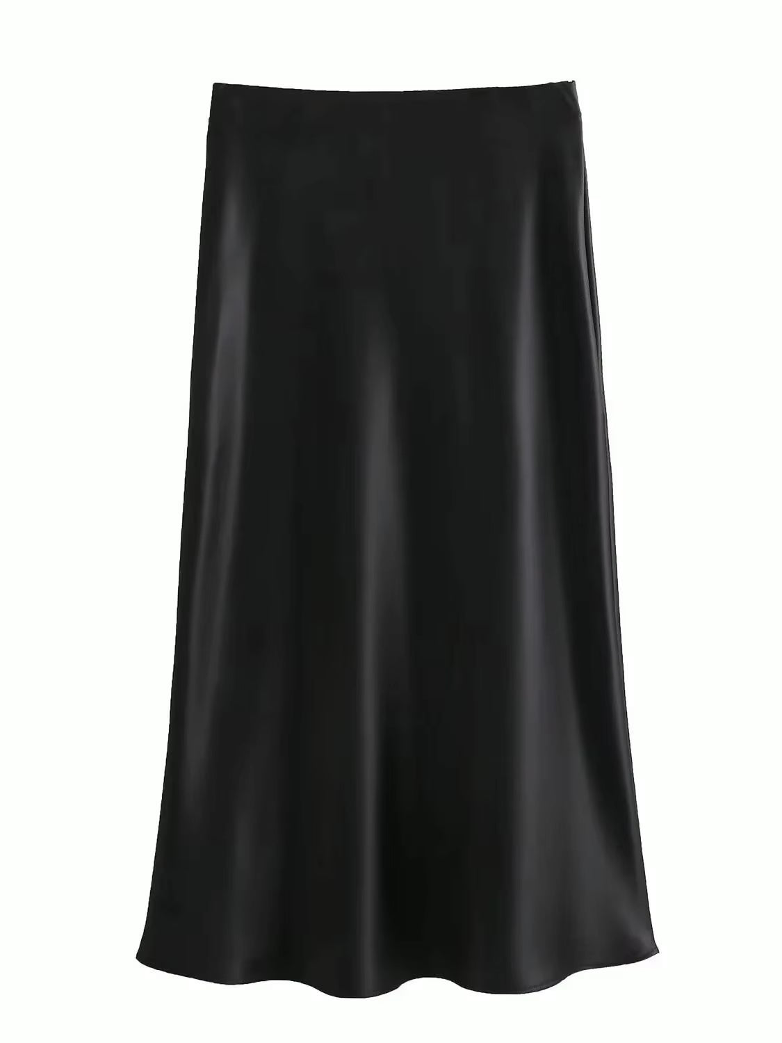 Anna Elegant Basic Maxi Satin Skirts